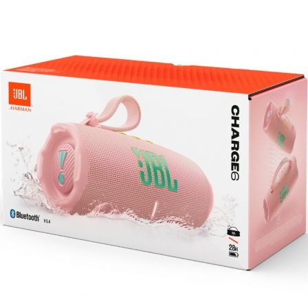 JBL Charge 6 Altavoz Bluetooth Portátil Rosa 45W RMS IP67 24h de Batería
